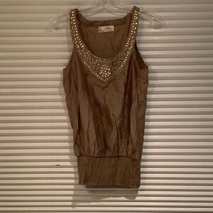 Mirumi Bronze Studded Tank Top